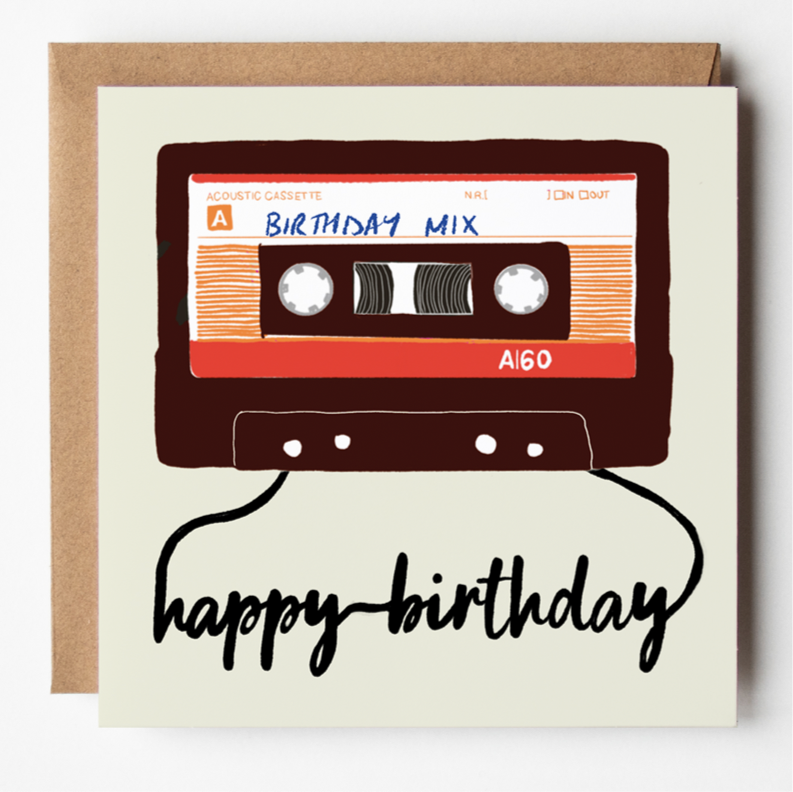 Birthday Mixtape Birthday Card