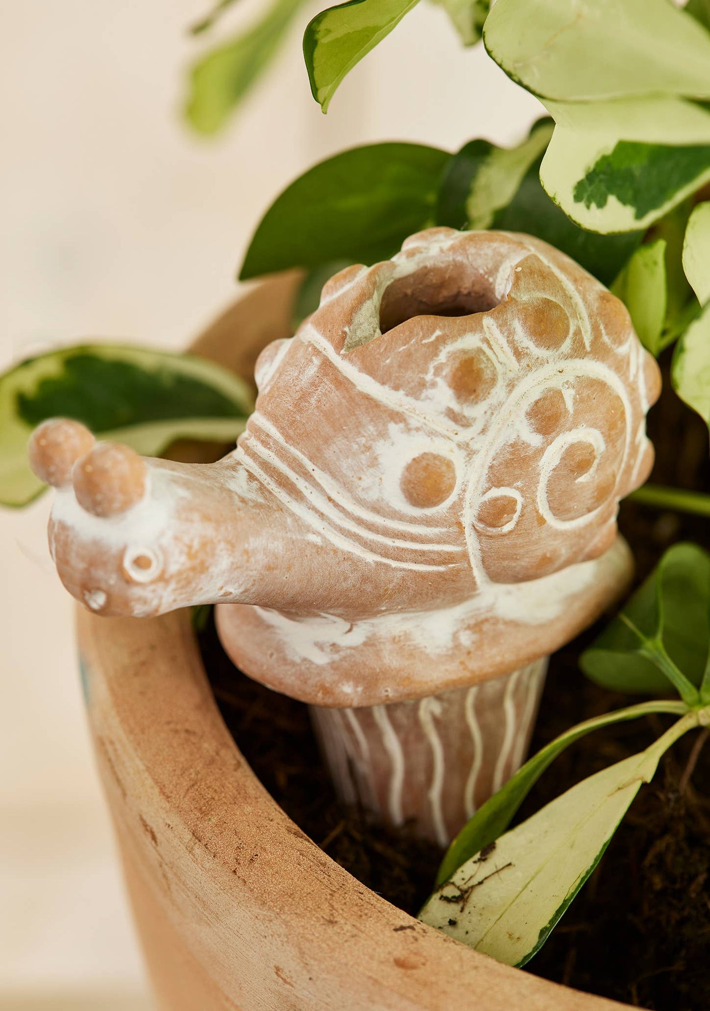 Terracotta Snail Plant Watering Spike