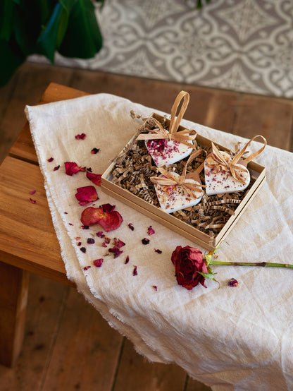 Individual Rose Heart Scented Decoration