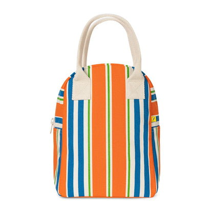 Fluf Organic Cotton Zipper Lunch Bag Varsity Stripe
