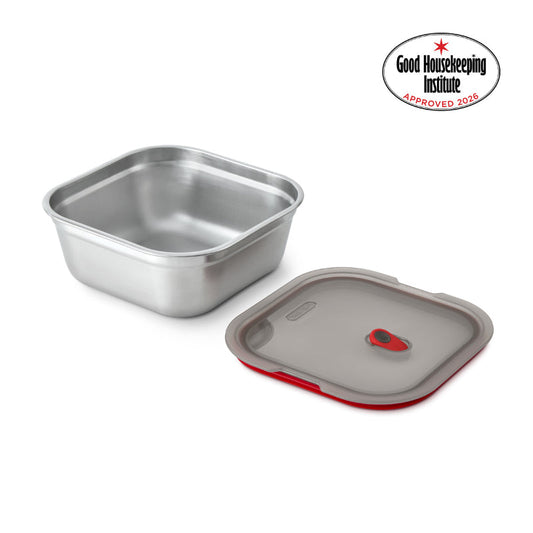 Black+Blum Large Meal Prep Box Square -  Microwaveable Multifunction Stainless Steel