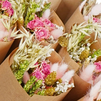 La Parisienne Pink Dried Flower Market Bouquet