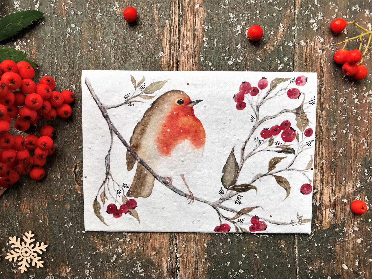 Morning Robin - Plantable Seeded Christmas Card