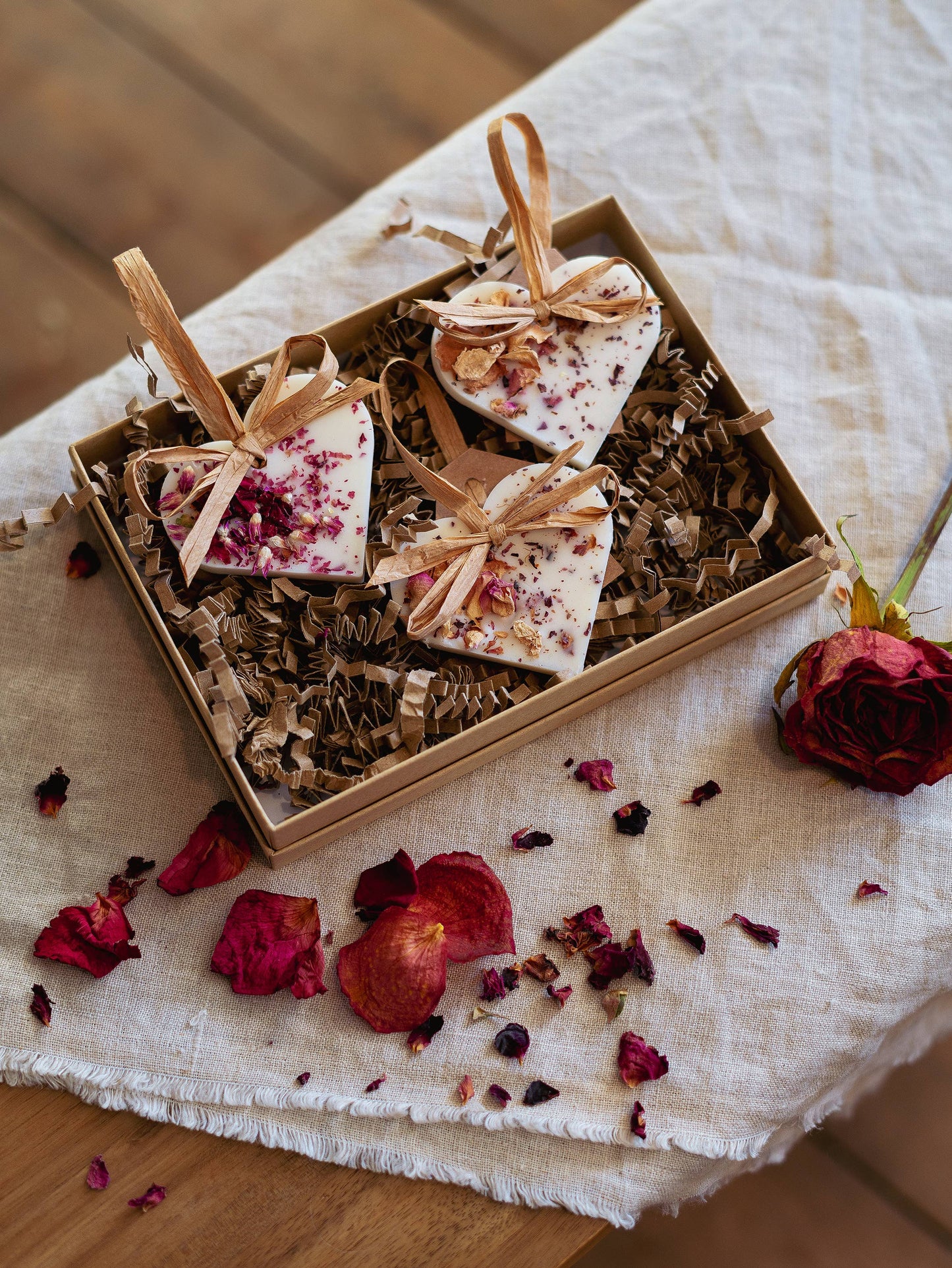 Individual Rose Heart Scented Decoration