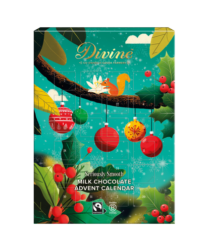 Divine Chocolate Fairtrade Milk Chocolate Advent Calendar