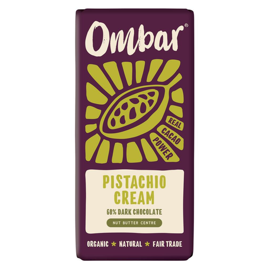 Ombar Organic Vegan Pistachio Centres 60% Dark Chocolate 70g