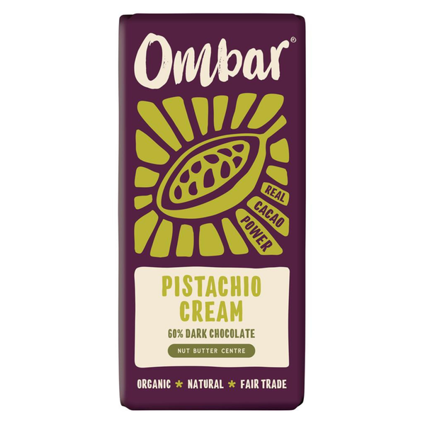 Ombar Organic Vegan Pistachio Centres 60% Dark Chocolate 70g