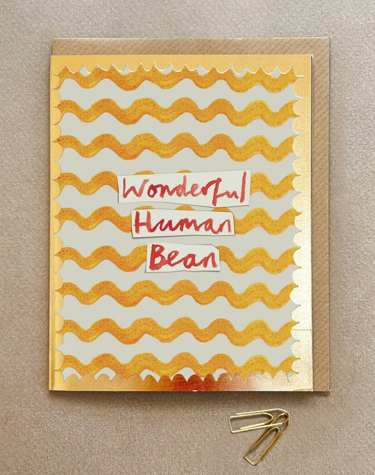 Wonderful Human Bean Greetings card