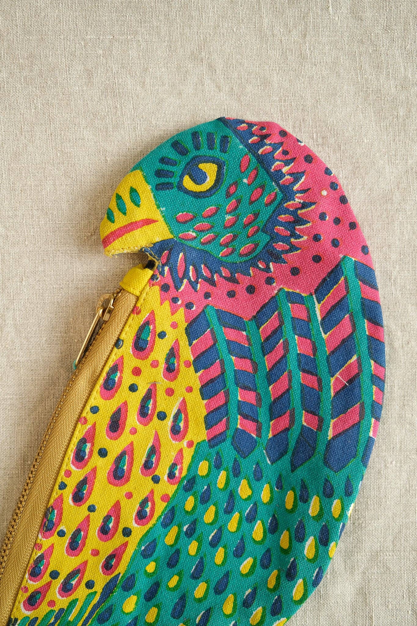 Parrot Fabric Pen & Pencil Case