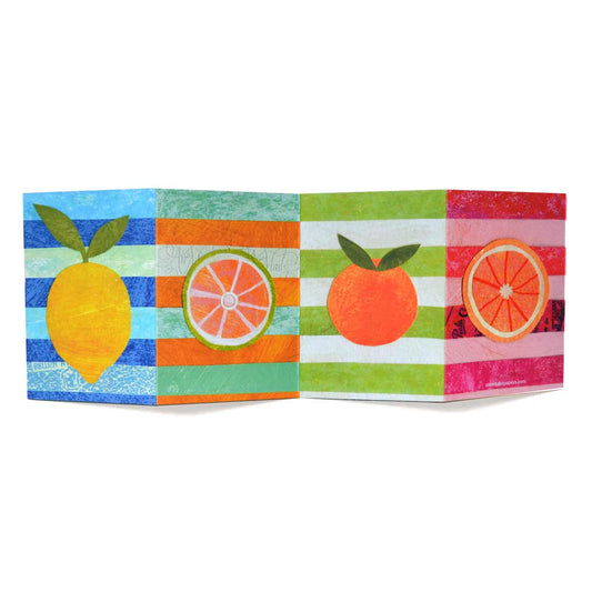Citrus Summer Concertina Greeting Card