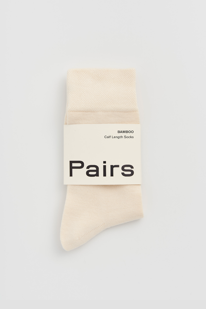 Pairs Clotted Cream Bamboo Socks