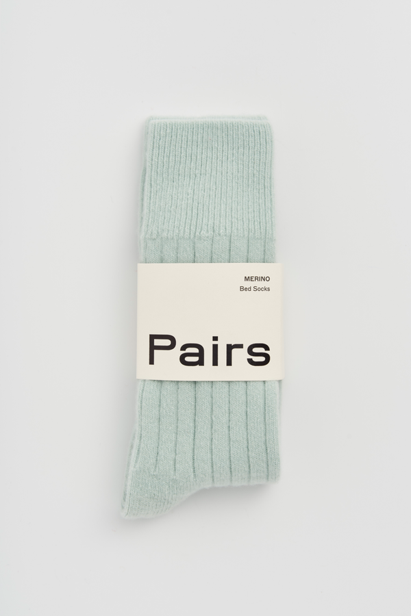 Winter Mint Merino Bed Socks