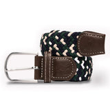 Recycled Woven Belt - Navy Green Zig Zag