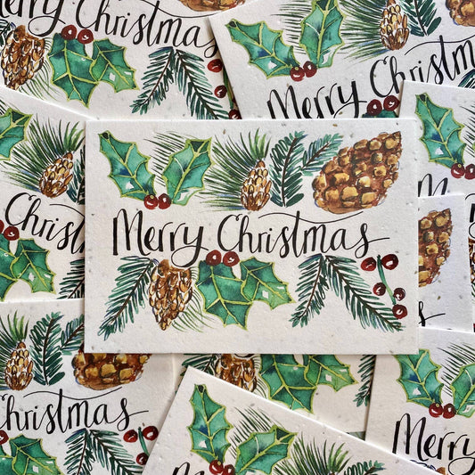 Merry Christmas Plantable Greetings Card