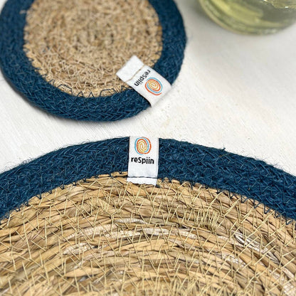 ReSpiin Set of 6 Seagrass & Jute Tablemats
