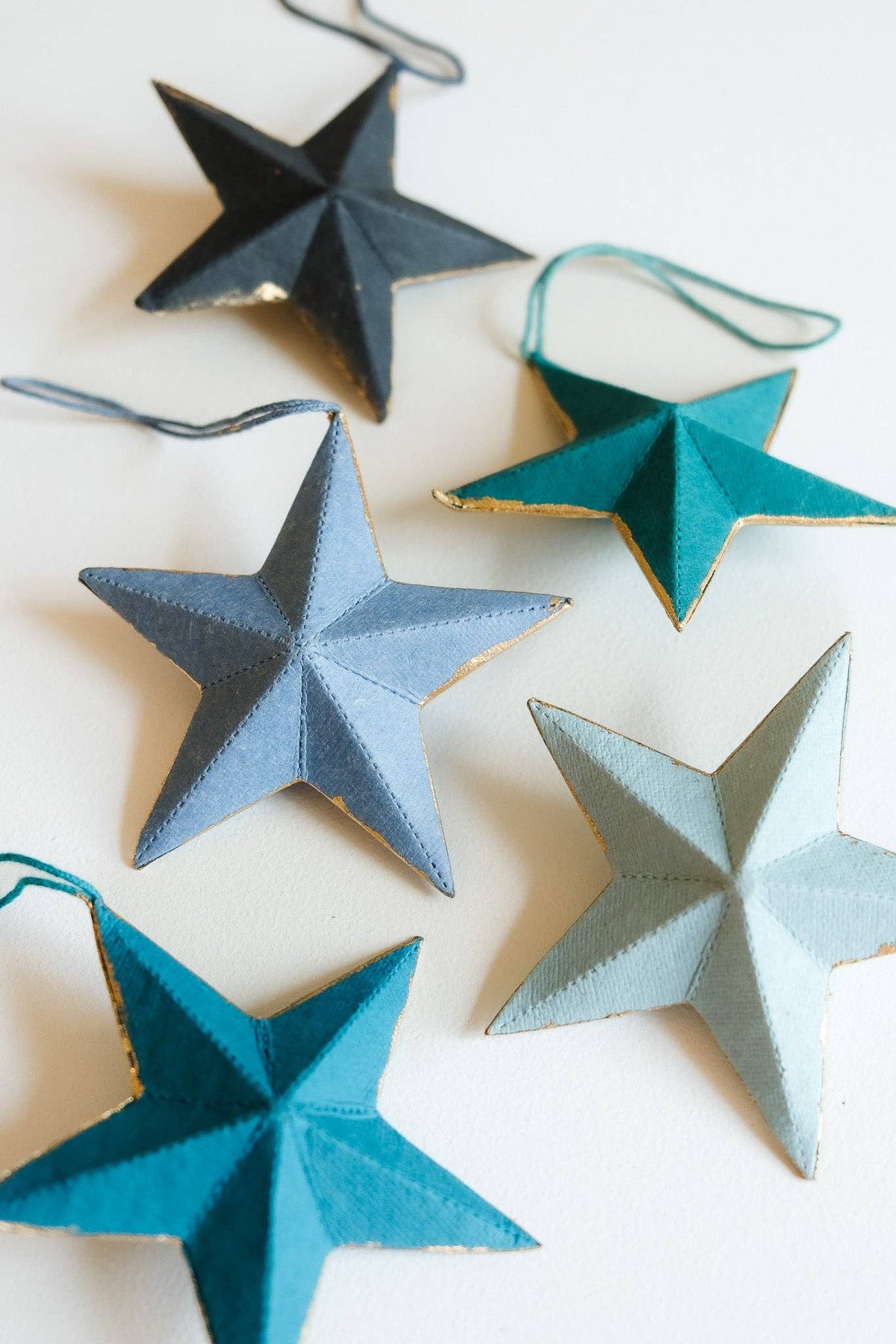 East End Press Set of Five Star Ornaments