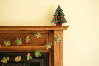 Holly and Ivy Printed Paper Sewn Garland