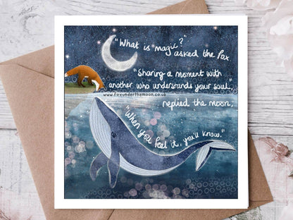 ‘Soul Mates’ Greeting Card - Fox Under The Moon