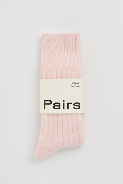 Frosting Pink Merino Bed Socks