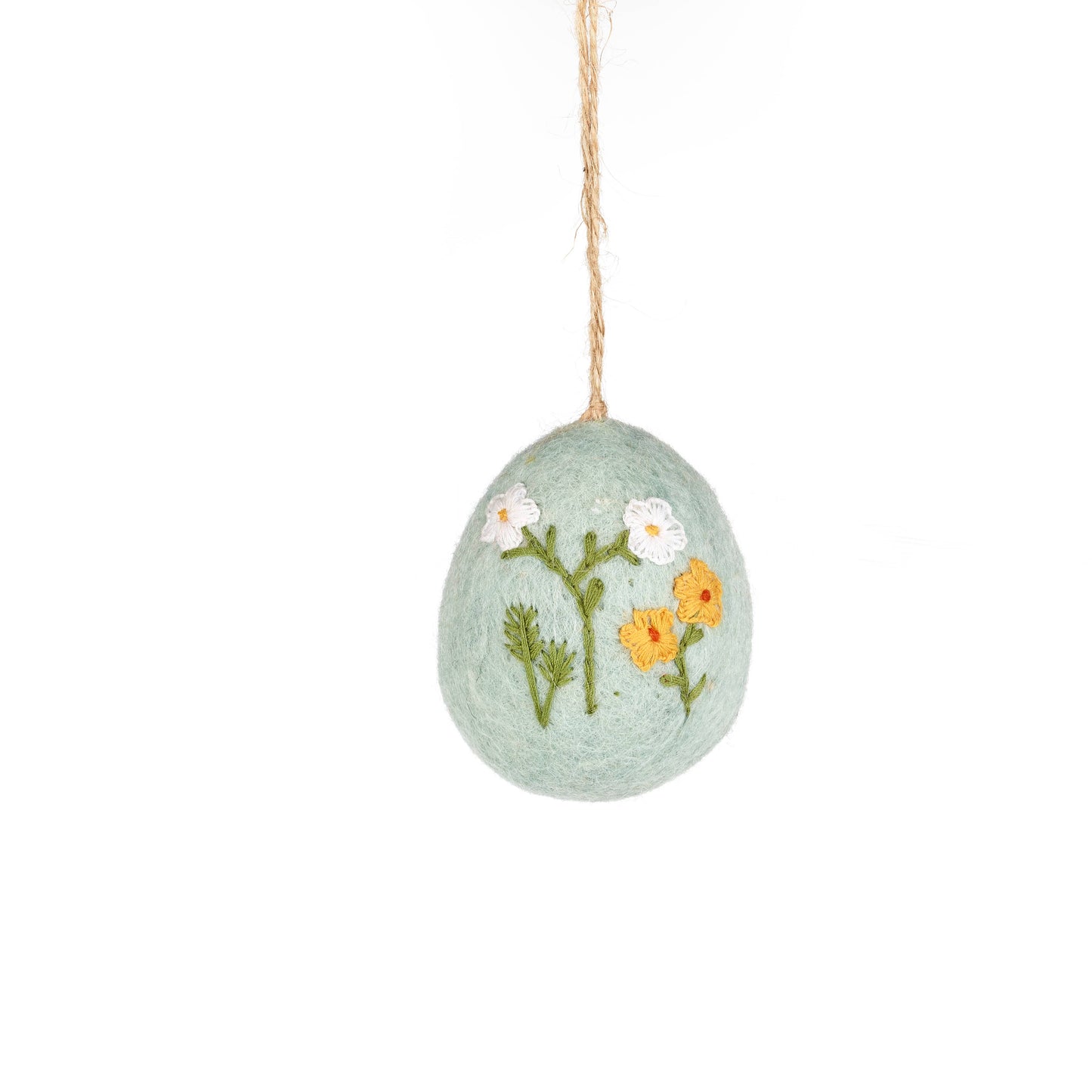 Spring Bouquet Felt Easter Egg Decorations Set of 5