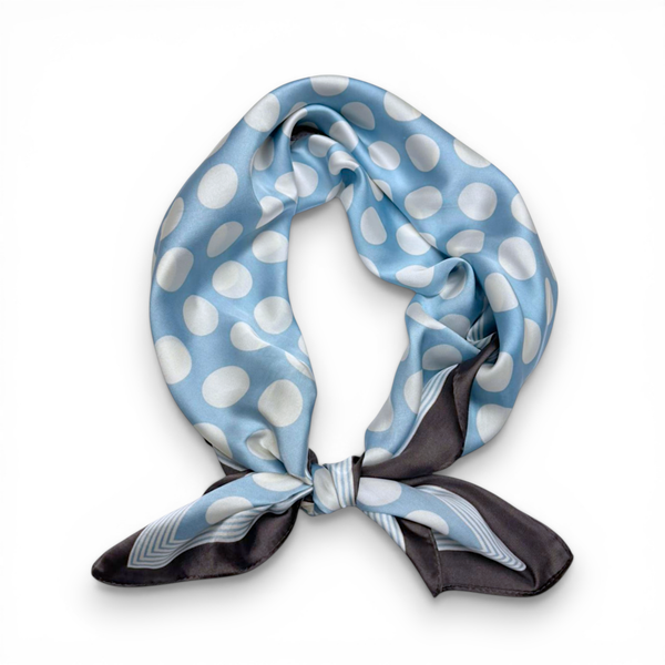 Polka Print Silk Touch Neck Scarf