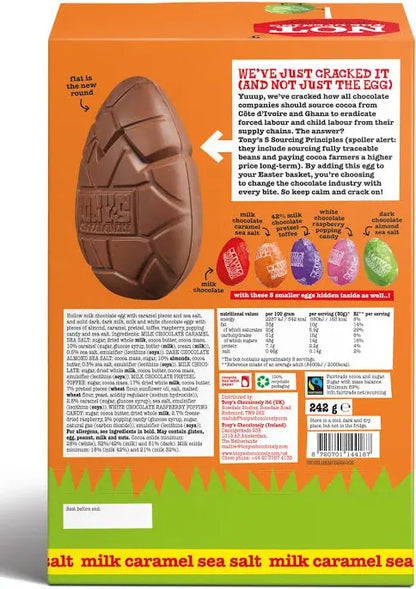 Tony's Chocolonely
Milk Caramel Sea Salt Chocolate Easter Egg