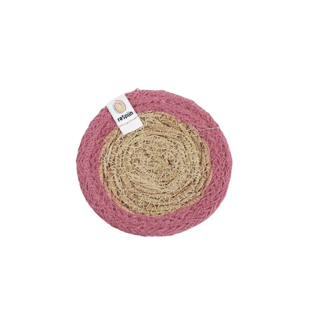 ReSpiin Set of 6 Seagrass & Jute Coasters
