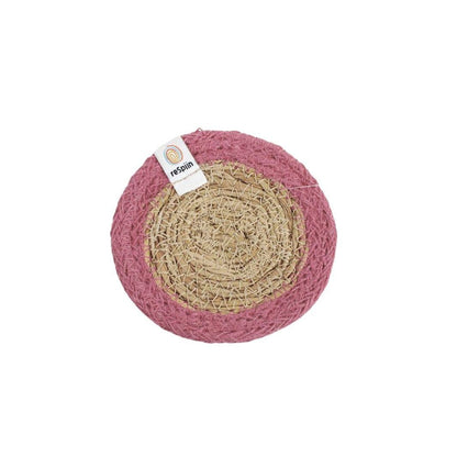 ReSpiin Set of 6 Seagrass & Jute Coasters
