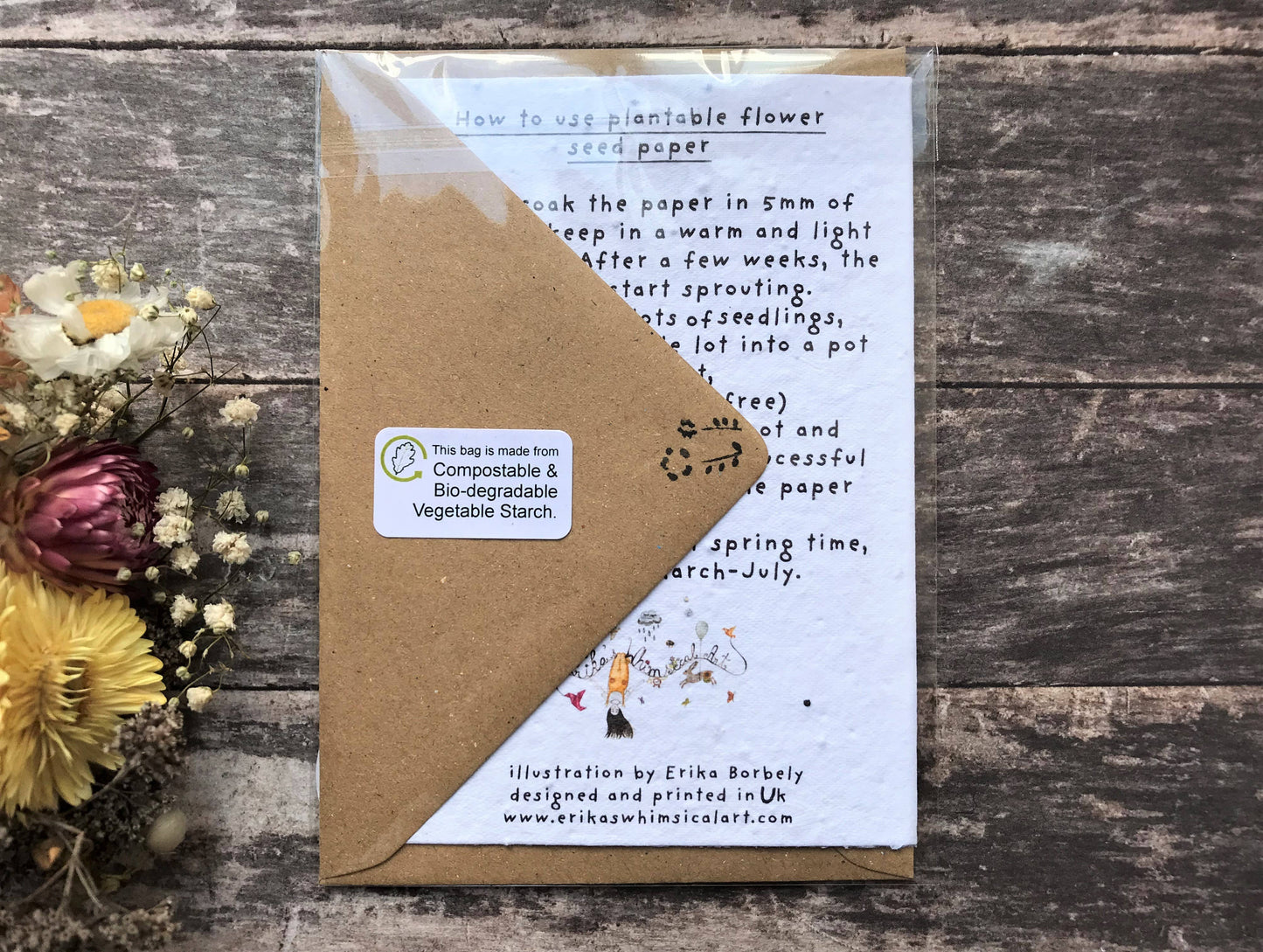 ‘Harriet Hare’ Plantable Blank Greeting Card