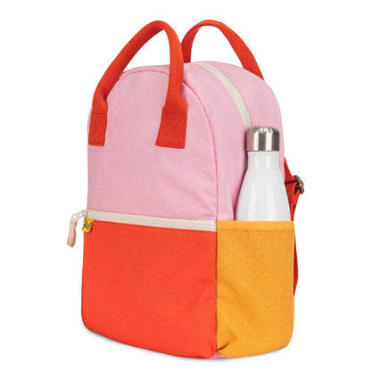 Fluf B Pack Jr Organic Cotton Kids Backpack Pink Poppy