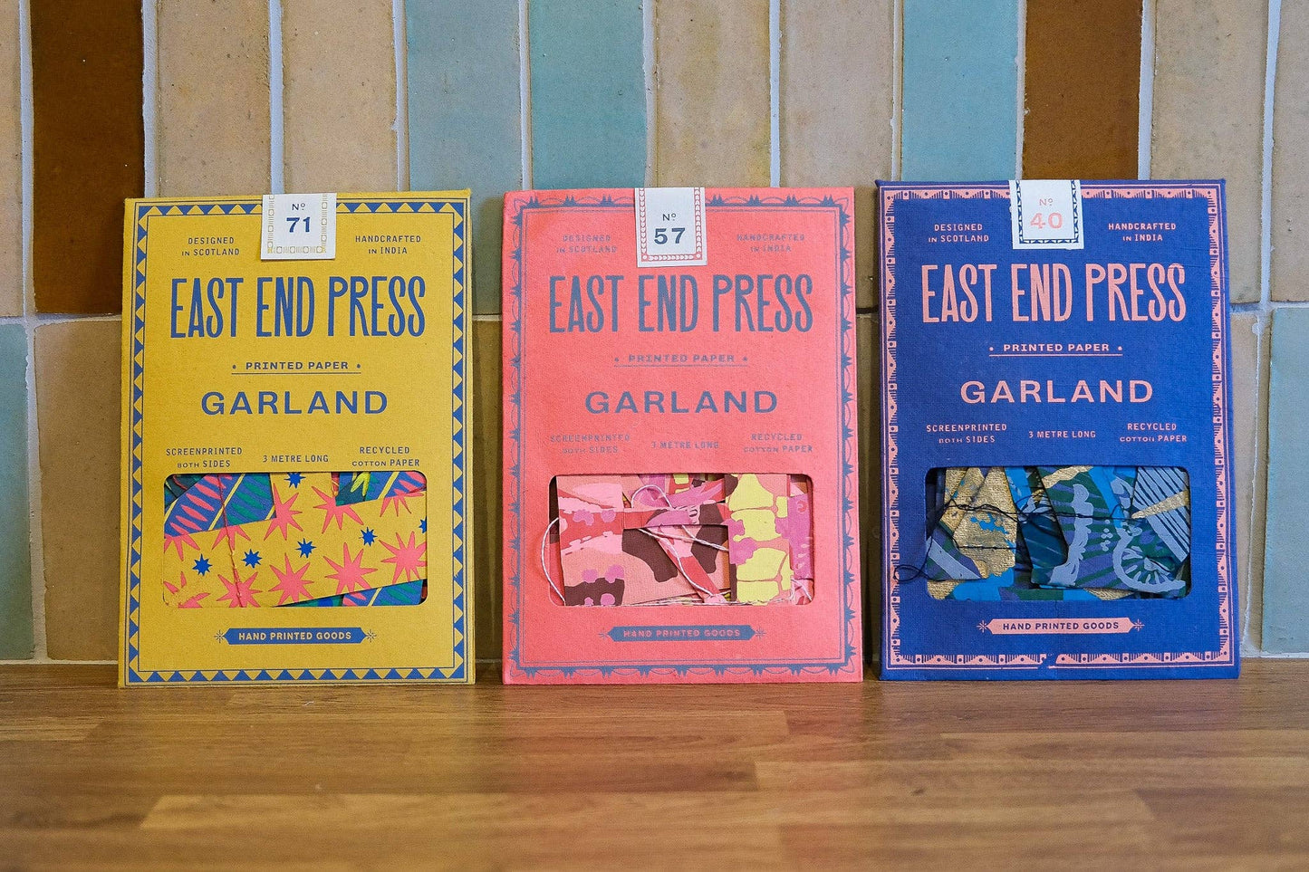 Bright Happy Birthday Sewn Garland