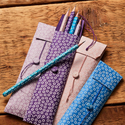 5 Flower Lokta Paper Pencils In Packet