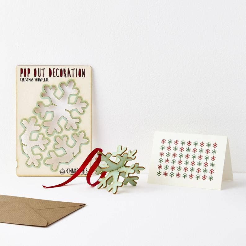 Pop Out Snowflake Christmas Card