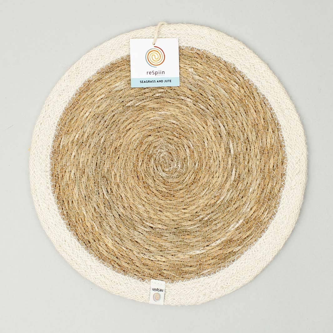 ReSpiin Set of 6 Seagrass & Jute Tablemats