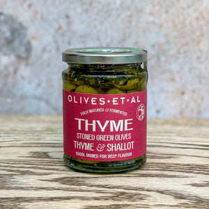 Thyme, Shallot & Lemon Pitted Green Olives - Hamper Size