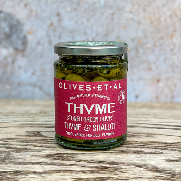 Thyme, Shallot & Lemon Pitted Green Olives - Hamper Size