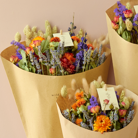 Dried Flower Bouquet - Orange