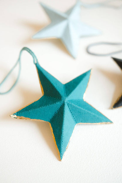 East End Press Set of Five Star Ornaments