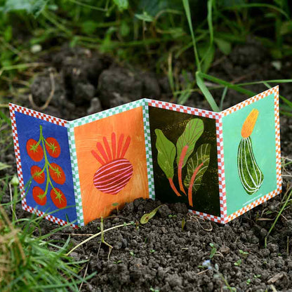 Vegetable Patch Concertina Greeting Card