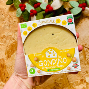 Gondino Traditional Italian Vegan Hard Style Cheese with Peppercorn