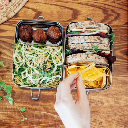 Two-in-One Stainless Steel Lunchbox Set