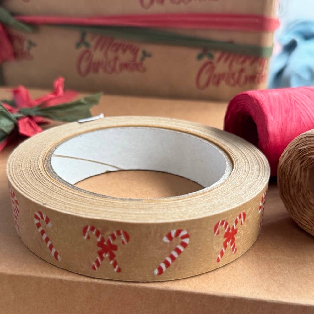Festive Biodegradable Christmas Tape - 24mm x 50m