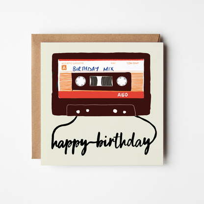 Birthday Mixtape Birthday Card