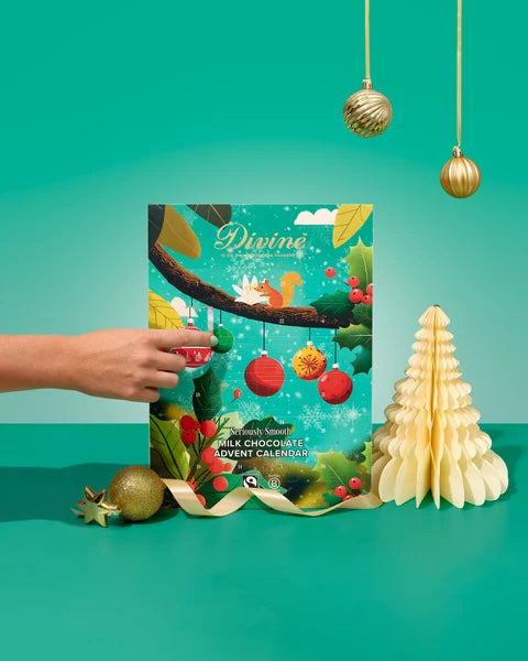 Divine Chocolate Fairtrade Milk Chocolate Advent Calendar