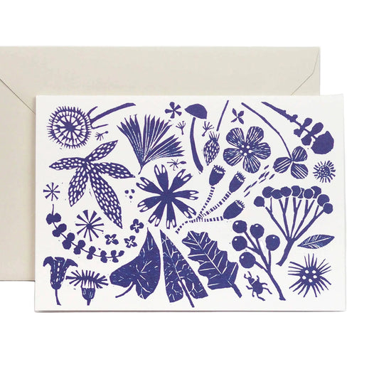 Blue Wildflower Greeting Card