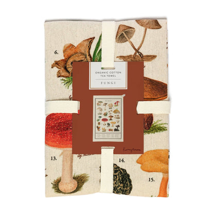 100% Organic Cotton Tea Towel - Fungi