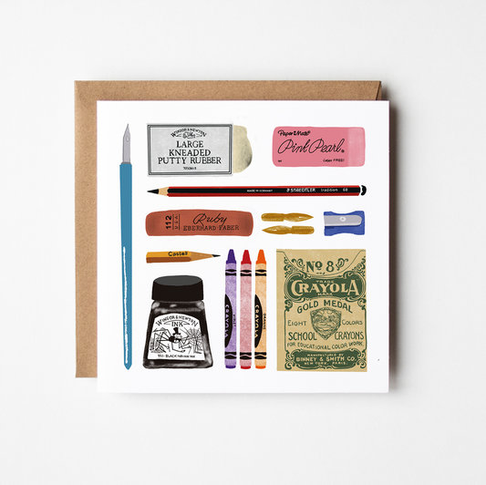 Artist Materials Greeting Card