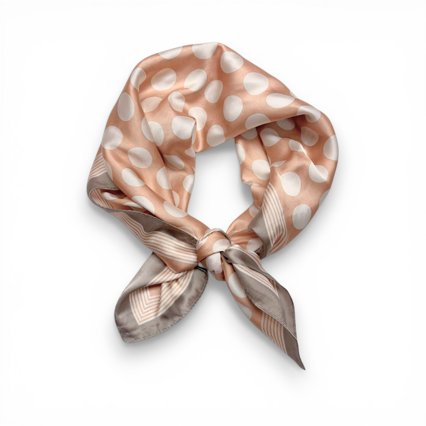 Polka Print Silk Touch Neck Scarf
