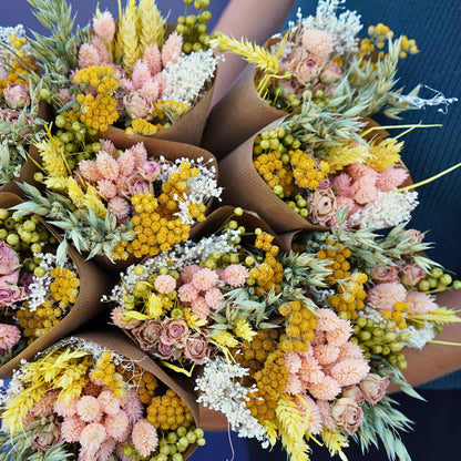 Small Dried Flower Bouquet - Pink Fizz