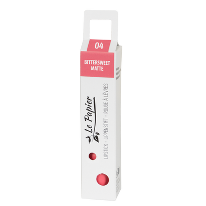 Plastic Free Matte Lipstick in Paper Tube - Bittersweet 04